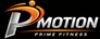 Logo of Prime Motion Fitness on a black background